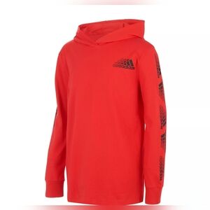 Adidas Boy's Hooded Long Sleeve Graphic Tee XL(18/20)